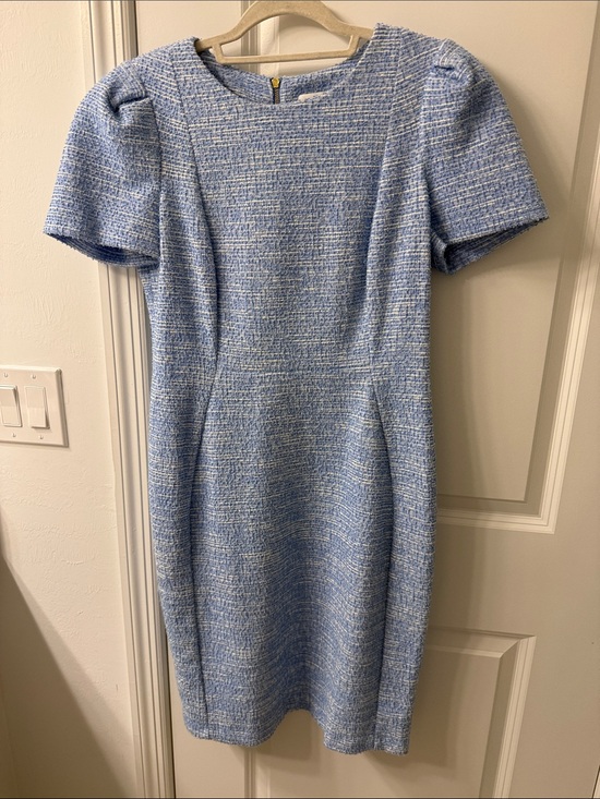 Calvin Klein Dresses & Skirts - Women’s Light Blue Tweed Sheath Dress